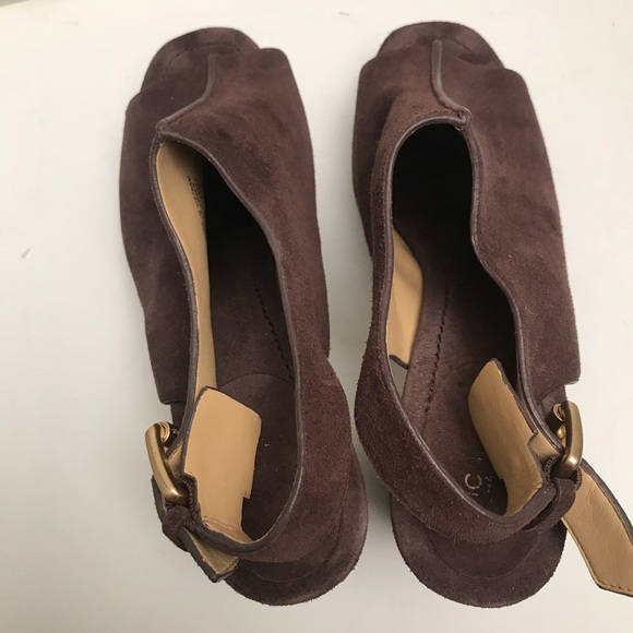MICHAEL KORS Brown Suede Chunky Platform Heels - Picture 8 of 8